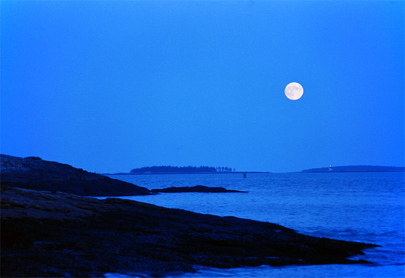 Moonrise Maine Coast